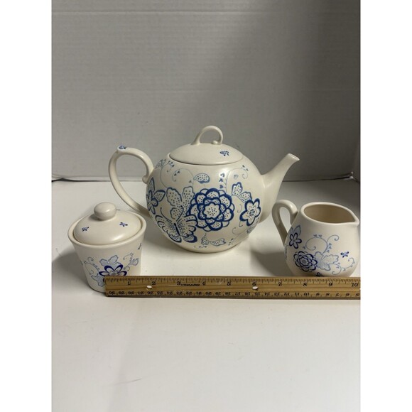 Extremely Rare Hallmark Teapot, Sugar Bowl, Creamer Set EUC!! - Picture 12 of 14